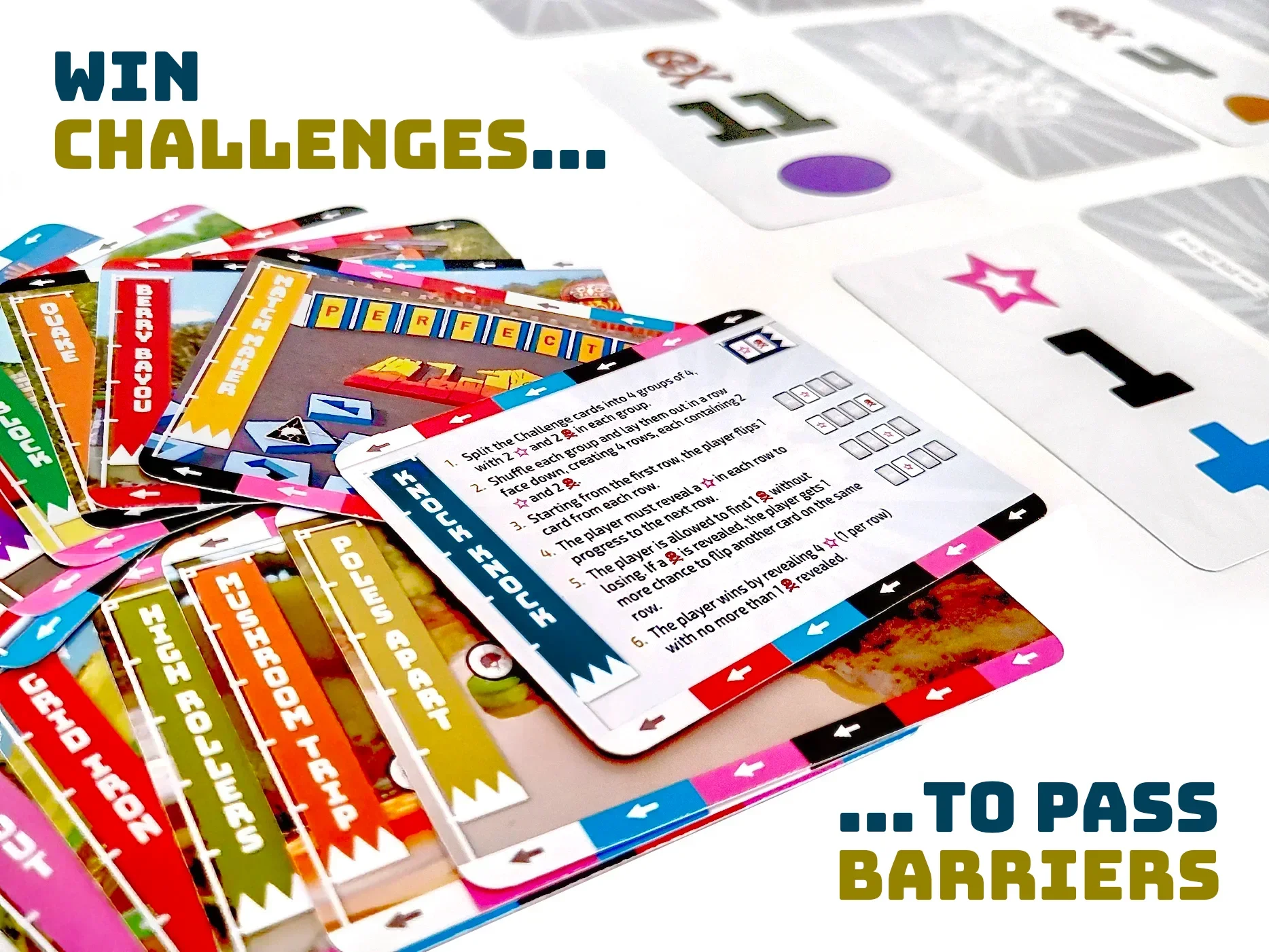 Win Challenges to pass Barriers